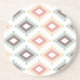 Geometrisch patroon in aztec-stijl zandsteen onderzetter