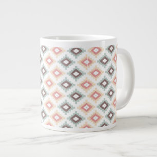 Geometrisch patroon in Azteekse stijl Extra Grote Mok