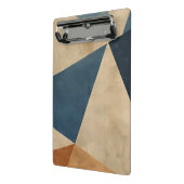 Geometrisch patroon in blauw, taupe en roest mini klembord (Angled2)