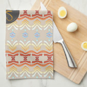 Geometrisch patroon in de etnische bohemen. theedoek (Quarter Fold)