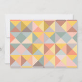 Geometrisch patroon in de Najaars Aarde Tonen met  Notitiekaartje (Achterkant)