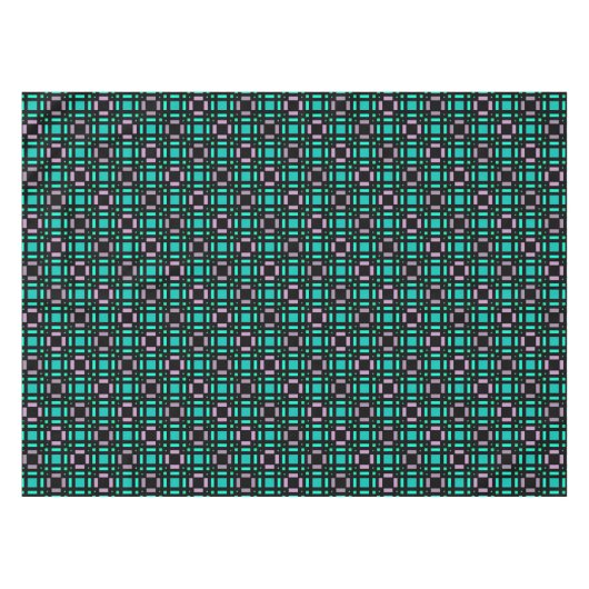 Geometrisch patroon in groene en geometrische kleu tafelkleed (Voorkant (Horizontaal))