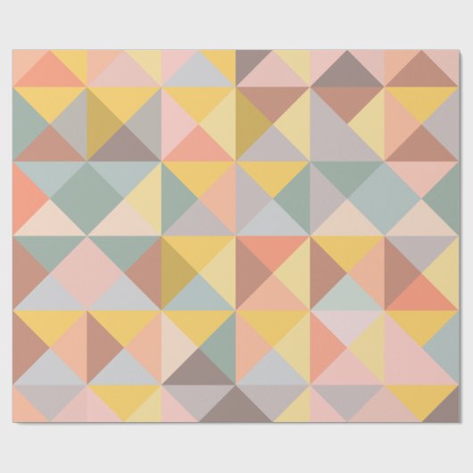 Geometrisch patroon in Herfst- en uraniumtoononen Cadeaupapier (Vlak)