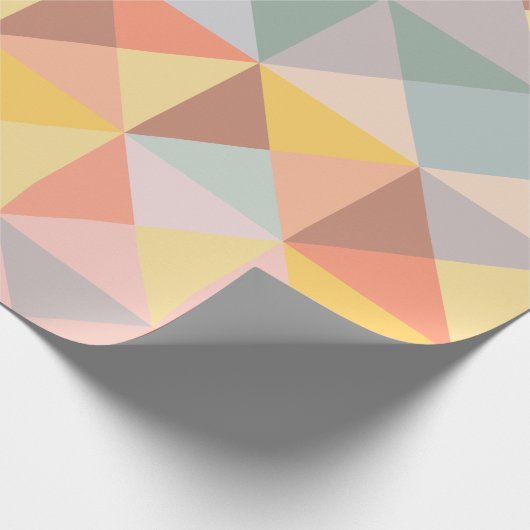 Geometrisch patroon in Herfst- en uraniumtoononen Cadeaupapier (Hoek)