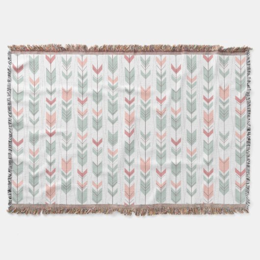 Geometrisch patroon in retrostijl deken (Voorkant)