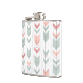 Geometrisch patroon in retrostijl heupfles (Links)