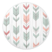 Geometrisch patroon in retrostijl keramische knop (Voorkant)