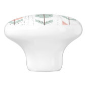 Geometrisch patroon in retrostijl keramische knop (Zijkant)