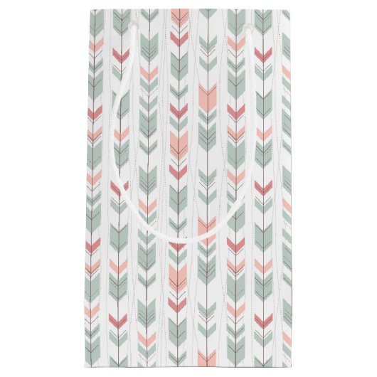 Geometrisch patroon in retrostijl klein cadeauzakje (Voorkant)