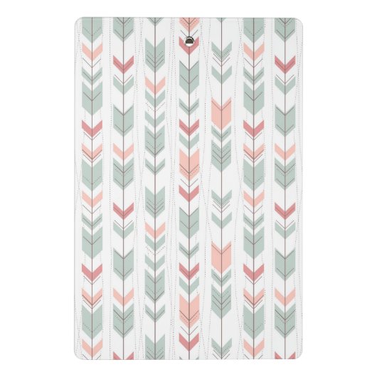 Geometrisch patroon in retrostijl mini klembord (Achterkant)