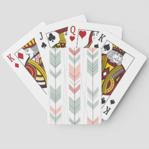 Geometrisch patroon in retrostijl pokerkaarten