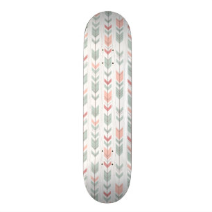 Geometrisch patroon in retrostijl skateboard