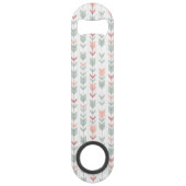 Geometrisch patroon in retrostijl speed flessenopener (Voorkant)