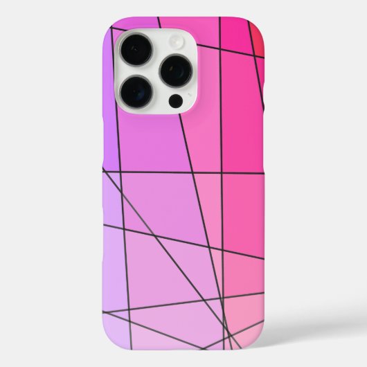 Geometrisch patroon in roze ombre Case-Mate iPhone case (Achterkant)