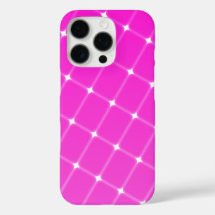 geometrisch patroon in warmroze magenta iPhone 16 pro hoesje