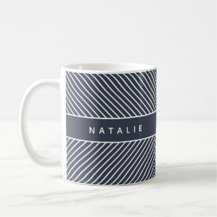 geometrisch patroon initiaal / monogram koffiemok