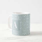 geometrisch patroon initiaal / monogram koffiemok (Voorkant links)