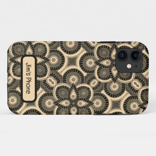 Geometrisch patroon iPhone Case (Achterkant (horizontaal))