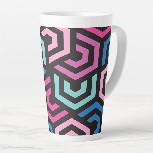 Geometrisch patroon latte mok (Rechterhoek)