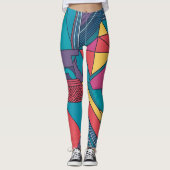 Geometrisch patroon leggings (Voorkant)