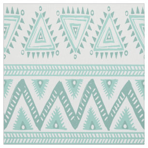 Geometrisch patroon met een mint-groen tribaal stof