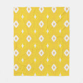 Geometrisch patroon met gele witte retro fleece deken (Voorkant)