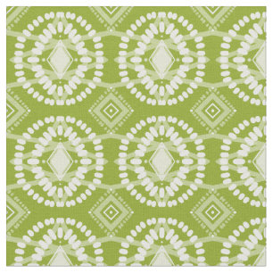 Geometrisch patroon met groene en witte stroom stof