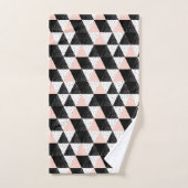 Geometrisch patroon met handgetekende driehoek bad handdoek (Handdoek)