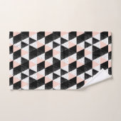 Geometrisch patroon met handgetekende driehoek bad handdoek (Handdoek)