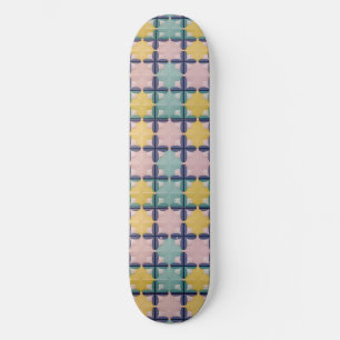 Geometrisch patroon met levendige kleuren skateboard