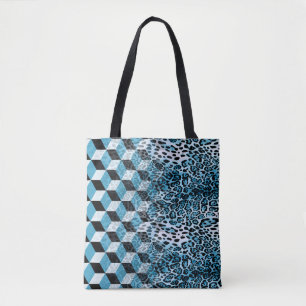 Geometrisch patroon met luipaard, luipaard draagtas