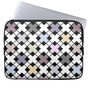 Geometrisch patroon met meerdere kleuren laptop sleeve