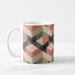Geometrisch patroon met retro kleurenpalet koffiemok