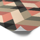 Geometrisch patroon met retro kleurenpalet poster (Hoek)