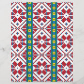 Geometrisch patroon met trale rode, blauwe en witt briefhoofd ontwerp (Voorkant)