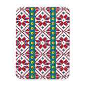 Geometrisch patroon met trale rode, blauwe en witt magneet (Verticaal)