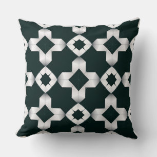 Geometrisch patroon met witte kruizen kussen