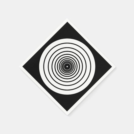 Geometrisch patroon met zwarte en witte cirkel mod servet (Hoek)