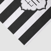 Geometrisch patroon met zwarte en witte strepen tissuepapier (Detail)