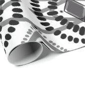 Geometrisch patroon met zwarte en witte stroom cadeaupapier (Rol Hoek)