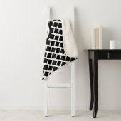 Geometrisch Patroon Modern Black en White Sherpa Deken (In situ)