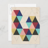 Geometrisch patroon Play III Briefkaart (Voorkant / Achterkant)