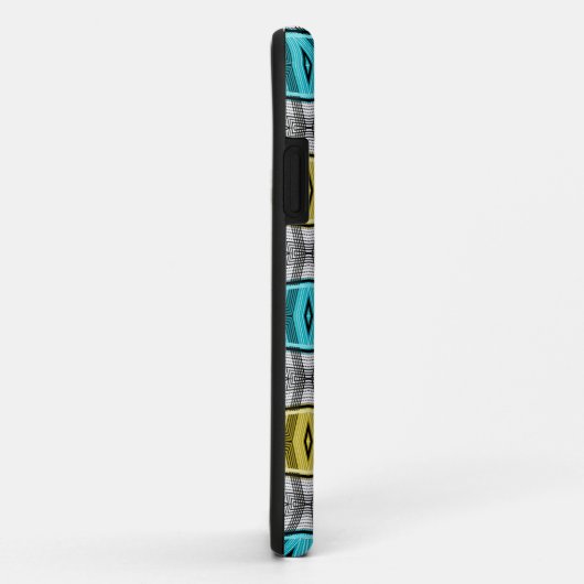 Geometrisch patroon retro jaren zestig Case-Mate iPhone case (Achterkant/rechts)