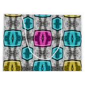 Geometrisch patroon retro jaren zestig groot cadeauzakje (Achterkant)