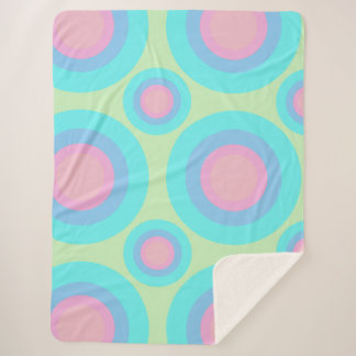 Geometrisch patroon retro sherpa deken