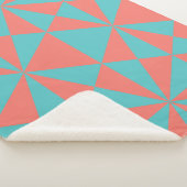 Geometrisch patroon retro sherpa deken (3/4)