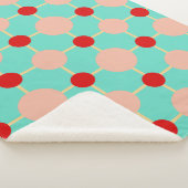 Geometrisch patroon retro sherpa deken (3/4)