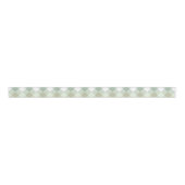 Geometrisch patroon Sage en Taupe Grosgrain Lint (Voorkant)