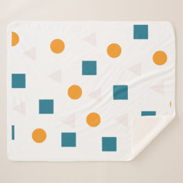 Geometrisch patroon Sherpa Blanket – Gezellig & Mo Sherpa Deken