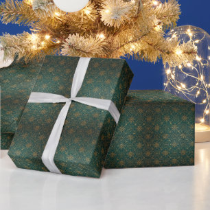 Geometrisch patroon Smaragdgroene stervormige ex Cadeaupapier